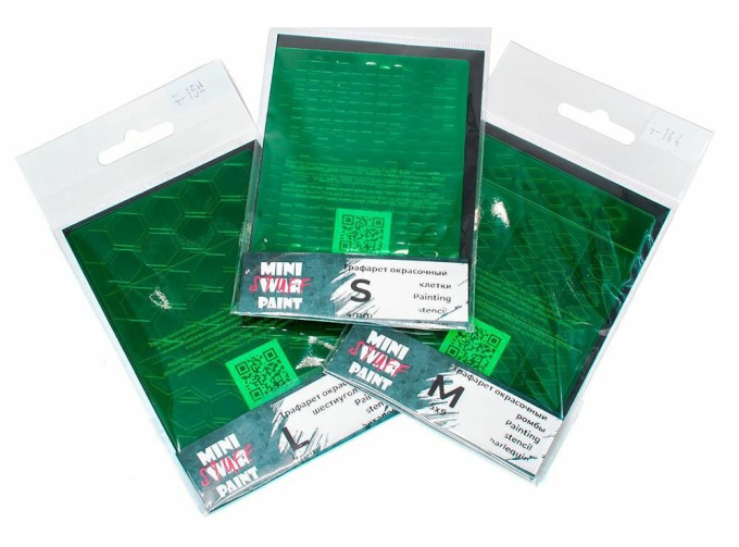 Трафарет окрасочный клетки 7мм, размер L