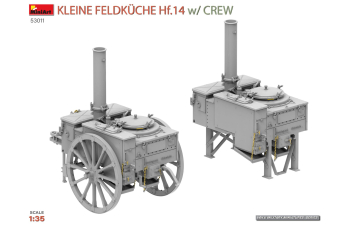 Сборная модель солдаты и небольшая полевая кухня / Crew Military Kleine Feldkuche Hf.14 1945