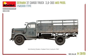 Сборная модель OPEL Blitz Pmq600 Type German 3t Cargo Military Truck 1952