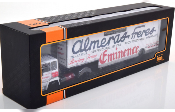 BERLIET TR280 с полуприцепом "Almeras Eminence Porsche Racing Team" (1980), white blue red