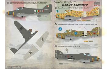 Savoia-Marchetti SM 79 "Sparviero" Wet decal