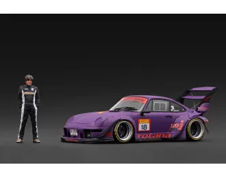 PORSCHE RWB 993 with Mr. Nakai, matte purple