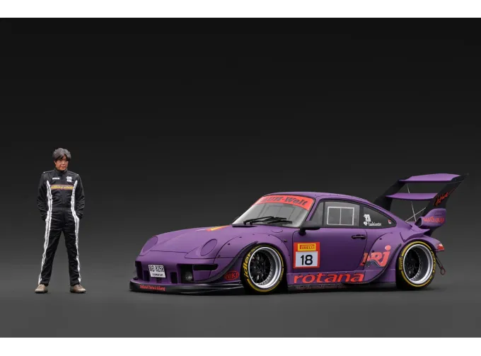 PORSCHE RWB 993 with Mr. Nakai, matte purple