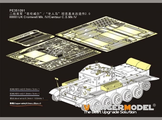 Фототравление для UK Cromwell Mk. IV/Centaur C.S.Mk IV