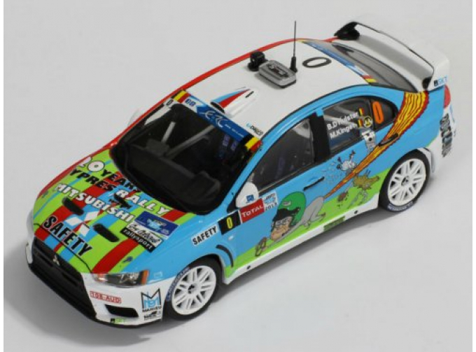 MITSUBISHI Lancer Evo X 0 B.DHulster-M.Klinget Ypres Rally 2013, blue