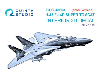 3D Декаль интерьера кабины F-14D Super Tomcat (GWH) (малая версия)