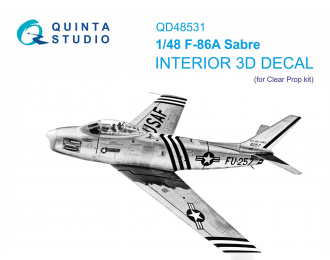 3D Декаль интерьера для F-86A Sabre (Clear Prop)