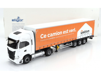 IVECO FIAT S-way Np Truck Telonato Weldom Transports 2021, White Orange