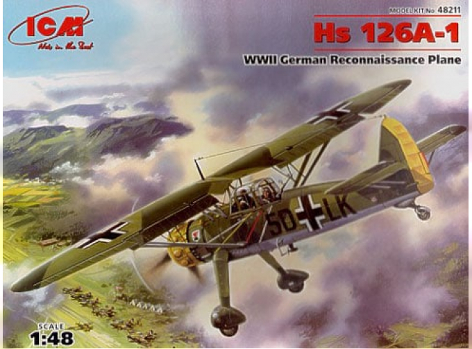 Сборная модель HS-126 A, германский самолет-разведчик