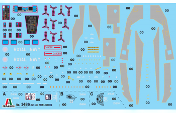 Сборная модель AGUSTA WESTLAND Aw101 Merlin Hm.1 Uk Royal Navy - Helicopter (2003)
