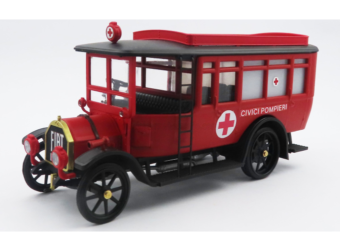FIAT 15bl Omnibus Ambulanza Civici Pompieri (1920), red