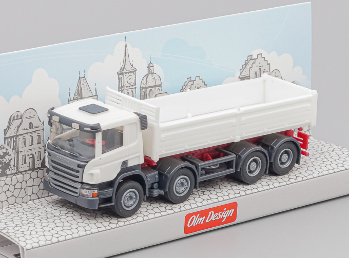 SCANIA P 8х4 самосвал с алюминиевыми бортами, белый