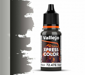 Краска акриловая Xpress Color Жирный чёрный / Greasy Black, 18мл