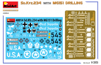 Сборная модель Sd.kfz. 234 With Mg151 Drilling Military 1945