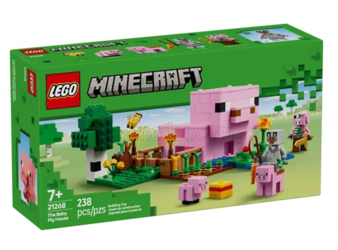 Сборная модель Lego Minecraft - The Baby Pig House - 238 штук