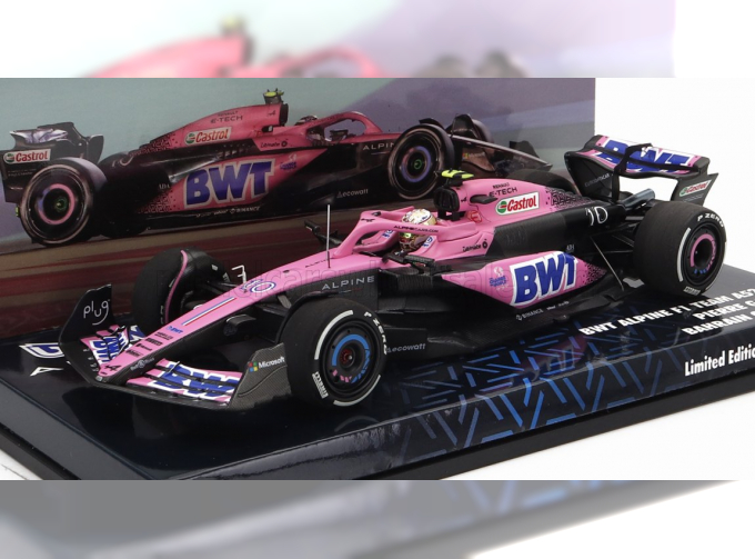 RENAULT F1 A523 Team Bwt Alpine №10 9th Bahrain Gp (2023) Pierre Gasly, Pink Black Blue