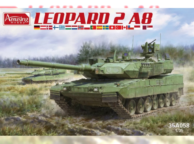 Сборная модель танк Leopard 2 A8