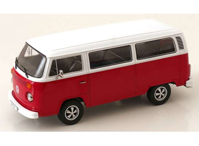 VOLKSWAGEN T2b Bus with Fuchs rims (1972), red/white