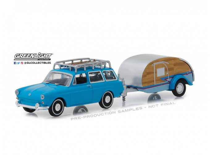 VOLKSWAGEN 1600 Squareback с дачей Teardrop Trailer 1961