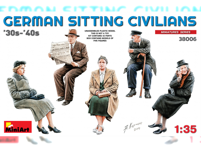 Сборная модель Фигуры GERMAN SITTING CIVILIANS ’30s-’40s