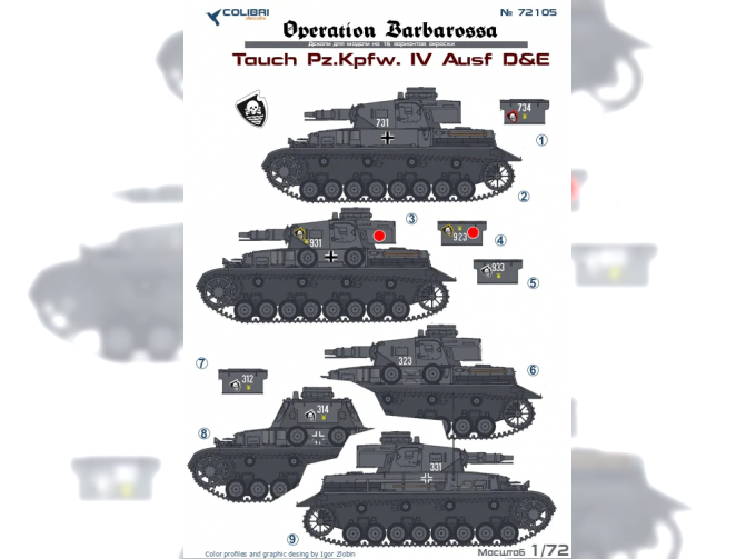 Декаль для Tauch Pz.Kpfw. IV Ausf.D&E Operation Barbarossa