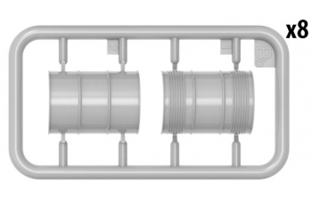 Сборная модель Бочки FUEL & OIL DRUMS 1930-50s