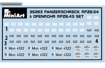 Сборная модель Аксессуары PANZERSCHRECK RPzB.54 & OFENROHR RPzB.43 SET