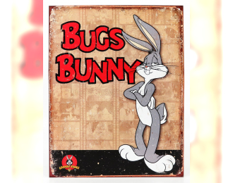 ACCESSORIES Metal Plate - Bugs Bunny, Beige Red Grey