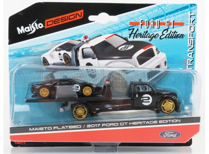 FORD RAMP TRUCK WRECKER WITH FORD GT N 2 HERITAGE