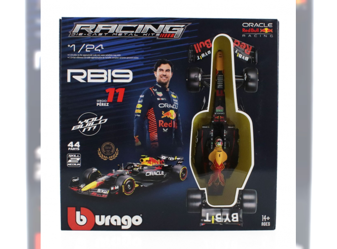 Сборная модель RED BULL F1 Rb19 Team Oracle Red Bull Racing №11 Season (2023) Sergio Perez, Matt Blue Yellow Red