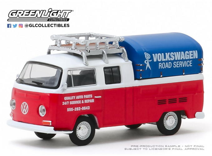 VOLKSWAGEN T2 Double Cab Pick-Up с тентом "VOLKSWAGEN Road Service" 1976