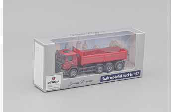 SCANIA P 8х2/4 самосвал с алюминиевыми бортами, вишнёвый