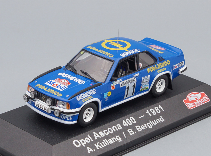 OPEL Ascona 400 #11 A.Kullang - B.Berglund Rally Monte Carlo (1981), blue