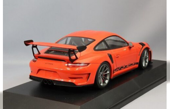 PORSCHE 911 GT3RS (991.2) (2019), orange, platinum wheels