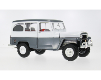 JEEP Willys Station Wagon Box Van, (1955), grey/white