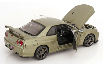 NISSAN Skyline GT-R R34 V-Spec NUR with OEM-rims (2001), light green metallic