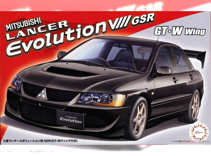 Сборная модель Mitsubishi Lancer Evolution VIII GSR (w/GT-W Wing)