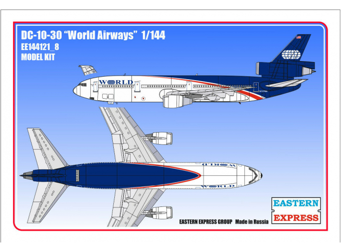 Сборная модель Авиалайнер DC-10-30 World Airways