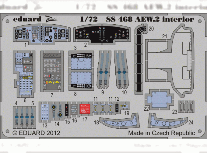 Цветное фототравление для Sea King AEW.2 interior S. A.