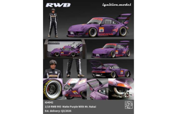 PORSCHE RWB 993 with Mr. Nakai, matte purple
