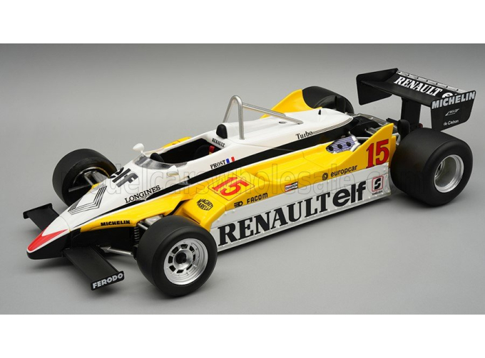 RENAULT F1 Re30b V6 Turbo Team Renault Elf №15 Winner South African Gp (1982) Alain Prost, White Yellow Black