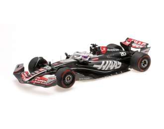 HAAS F1 Fw24 Team Moneygram Haas №20 Season (2024) Kevin Magnussen, Black White