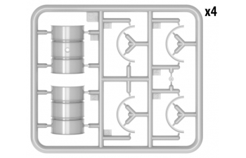 Сборная модель Бочки FUEL & OIL DRUMS 1930-50s