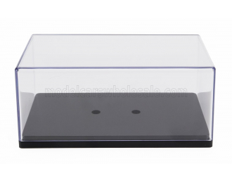 VETRINA DISPLAY BOX For 1/43 Base In Plastica Nera - Plastic Leather Base Black - Lungh.length Cm 14.5 X Largh.width Cm 8.0 X Alt.height Cm 6.3 (altezza Interna Interior Height Cm 5.0), Plastic Display