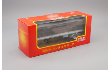 МАЗ 9380-2 полуприцеп с тентом, голубой с серым