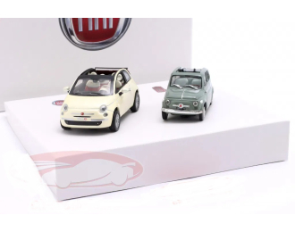 FIAT Nuova 500 1957 & Fiat 500C, green & light yellow