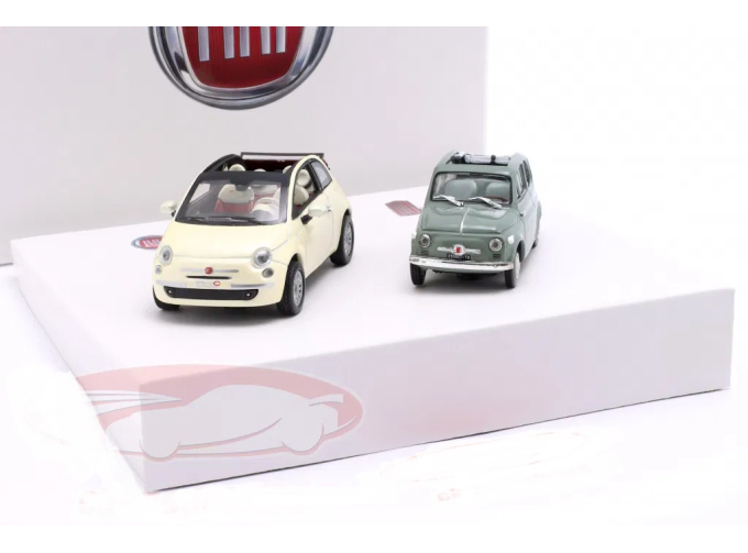 FIAT Nuova 500 1957 & Fiat 500C, green & light yellow