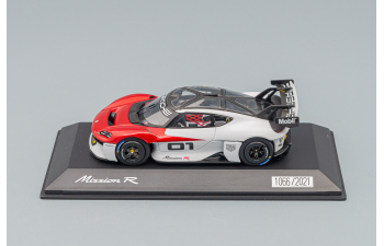 PORSCHE Mission R N 01 Press (2021), White Red Met Black