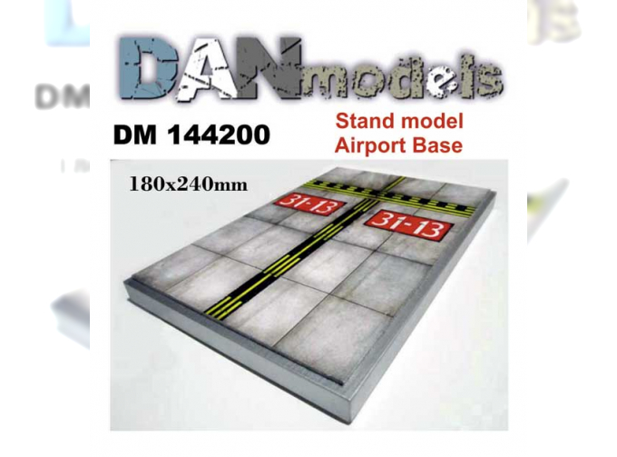 подставка для модели самолета ( тема - бетонка. аэропорт ) размер 180мм*240мм (вес850грамм)