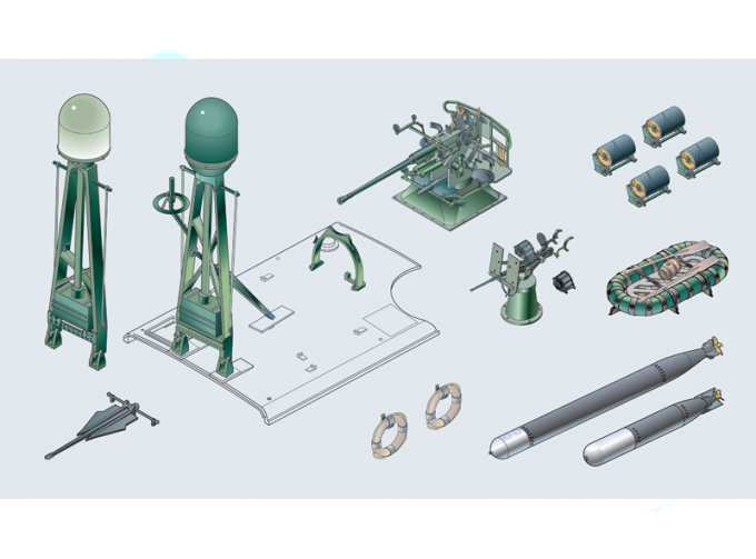 Сборная модель Конверсионный набор для торпедного катера
